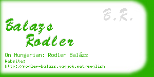 balazs rodler business card